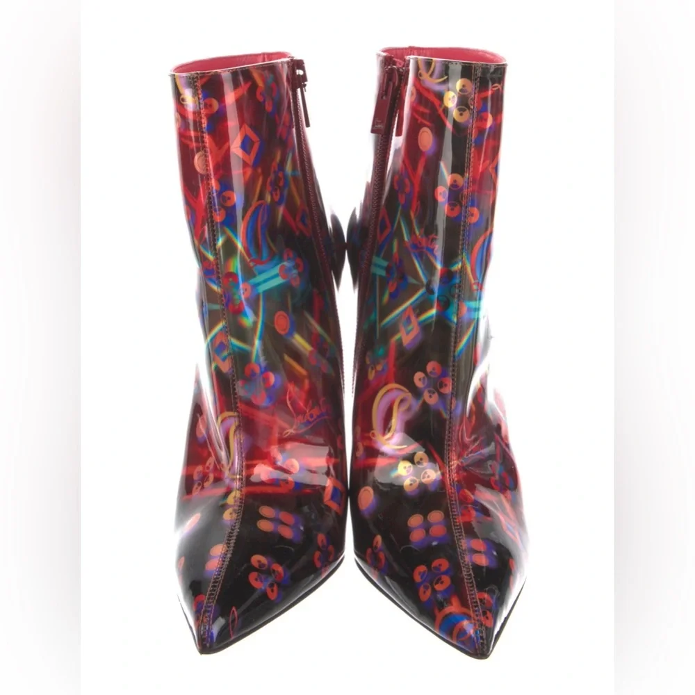 Christian Louboutin So Kate Disco Holograph Disco Booty Patent Leather Size 39 - Picture 10 of 12